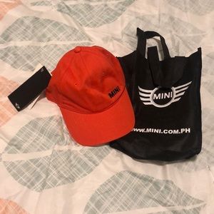 MINI BMW ADJUSTABLE CAP HAT ORANGE BRAND NEW